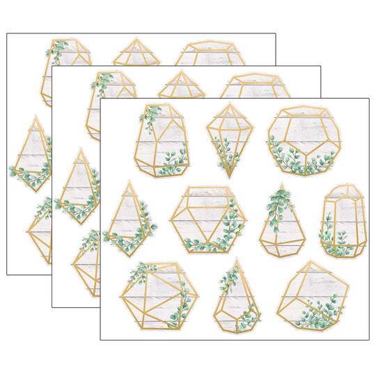 Teacher Created Resources Eucalyptus Geometric Terrarium Accents, 3 Packs of 30